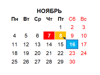 График выходных и праздничных дней в ноябре 2019 года в Беларуси